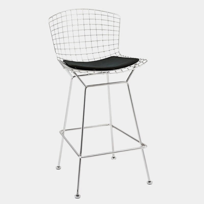 Wire Frame Counter Stool with Cushion Seat
