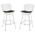 Wire Frame Counter Stool with Cushion Seat