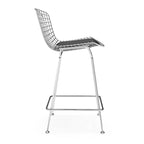 Wire Frame Counter Stool with Cushion Seat