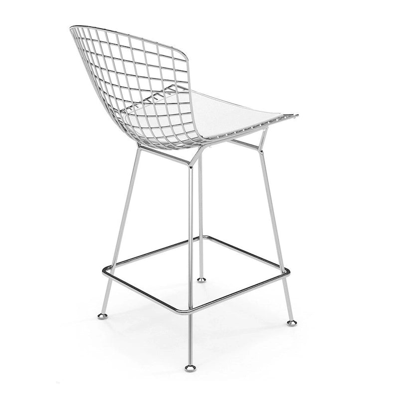 Wire Frame Counter Stool with Cushion Seat