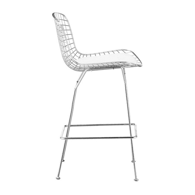 Wire Frame Counter Stool with Cushion Seat