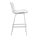Wire Frame Counter Stool with Cushion Seat