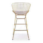 Wire Frame Counter Stool with Cushion Seat