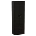 Lisboa Armoire with Double Doors, 2 Drawers and Hanging Rod
