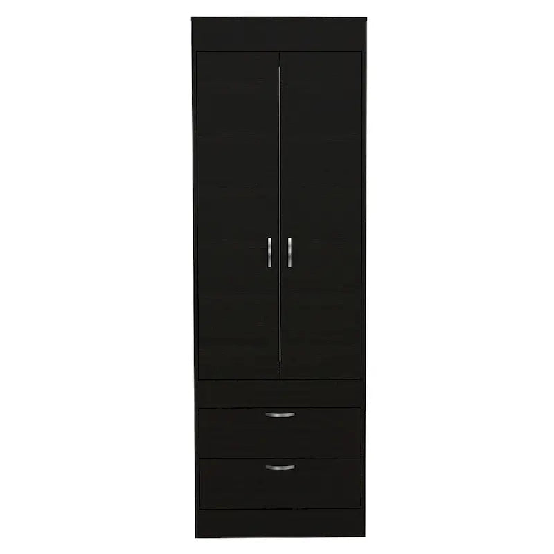 Lisboa Armoire with Double Doors, 2 Drawers and Hanging Rod