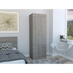 Lisboa Armoire with Double Doors, 2 Drawers and Hanging Rod