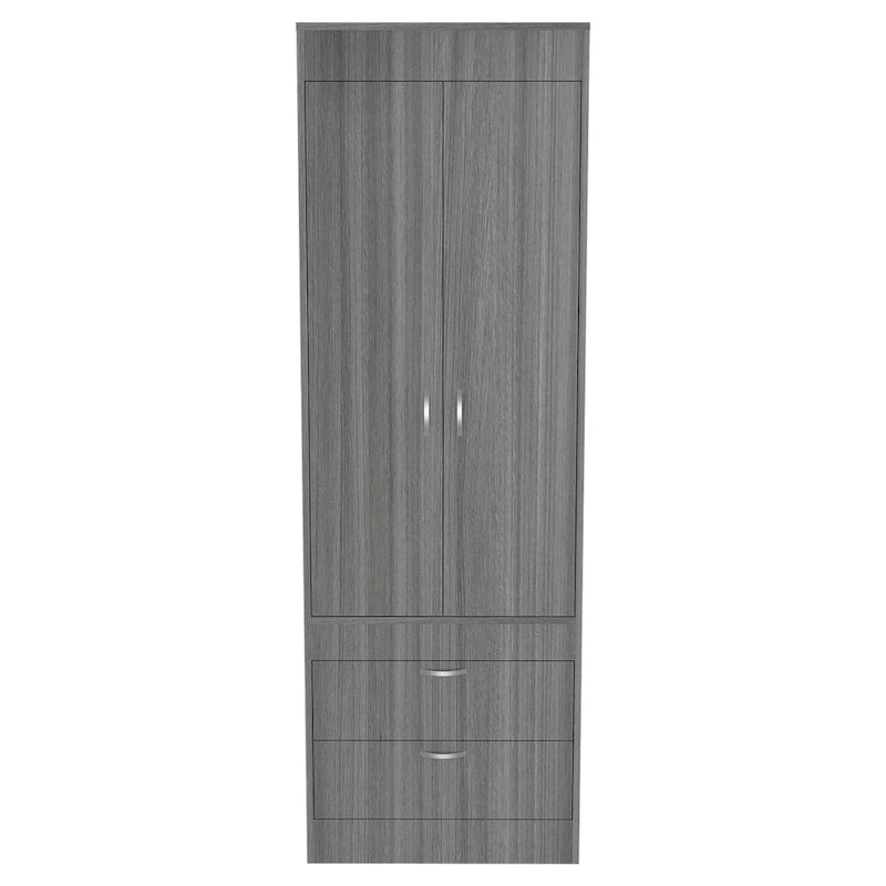 Lisboa Armoire with Double Doors, 2 Drawers and Hanging Rod