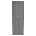 Lisboa Armoire with Double Doors, 2 Drawers and Hanging Rod