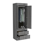 Lisboa Armoire with Double Doors, 2 Drawers and Hanging Rod