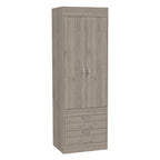 Lisboa Armoire with Double Doors, 2 Drawers and Hanging Rod