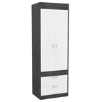 Lisboa Armoire with Double Doors, 2 Drawers and Hanging Rod