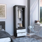 Lisboa Armoire with Double Doors, 2 Drawers and Hanging Rod