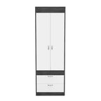 Lisboa Armoire with Double Doors, 2 Drawers and Hanging Rod