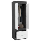 Lisboa Armoire with Double Doors, 2 Drawers and Hanging Rod