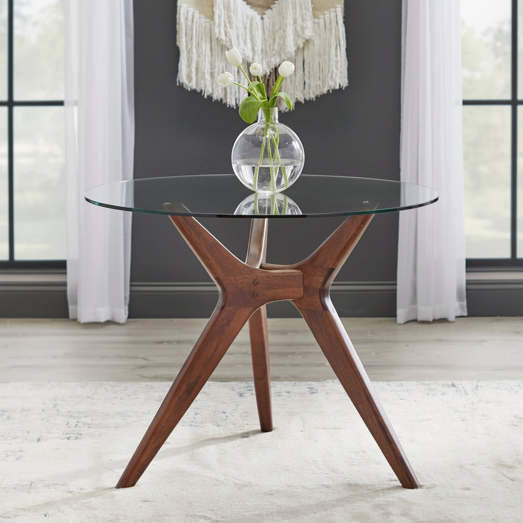 Lifestorey Trita Round Glass Table