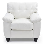 Faux Leather Accent Chair
