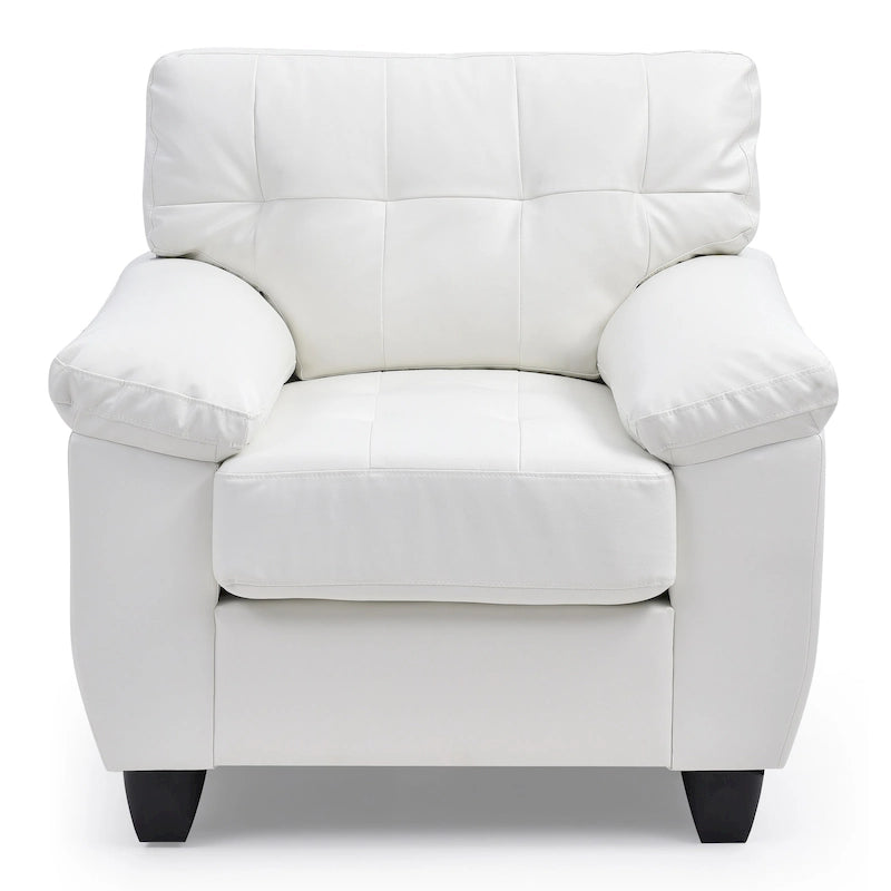 Faux Leather Accent Chair
