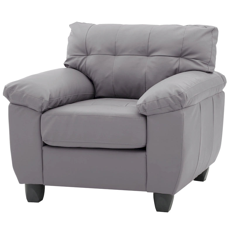 Faux Leather Accent Chair