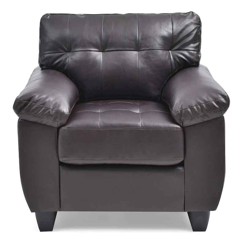 Faux Leather Accent Chair