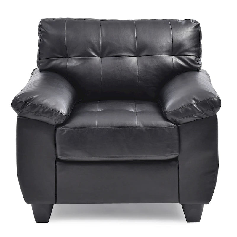 Faux Leather Accent Chair