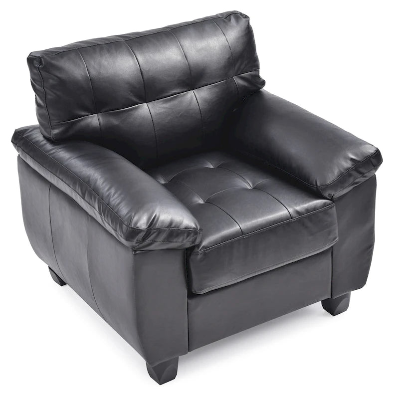 Faux Leather Accent Chair