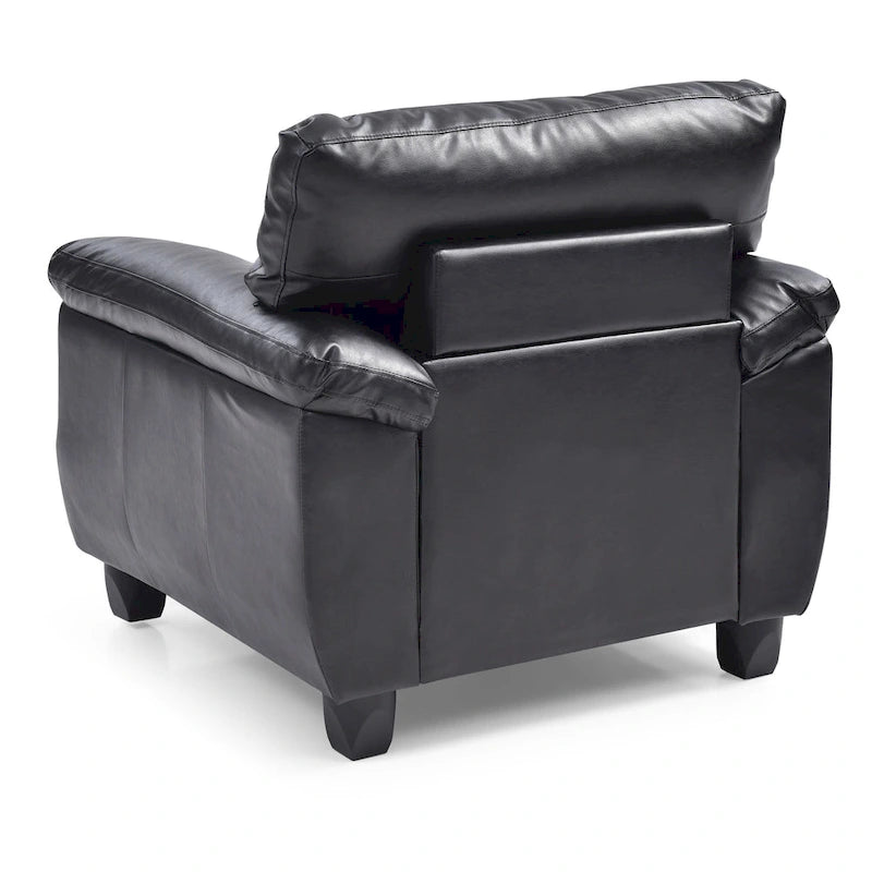 Faux Leather Accent Chair