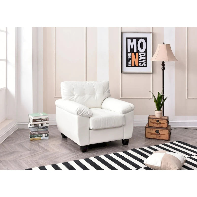 Faux Leather Accent Chair