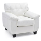 Faux Leather Accent Chair