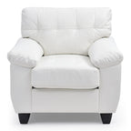 Faux Leather Accent Chair