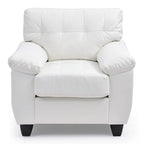 Faux Leather Accent Chair