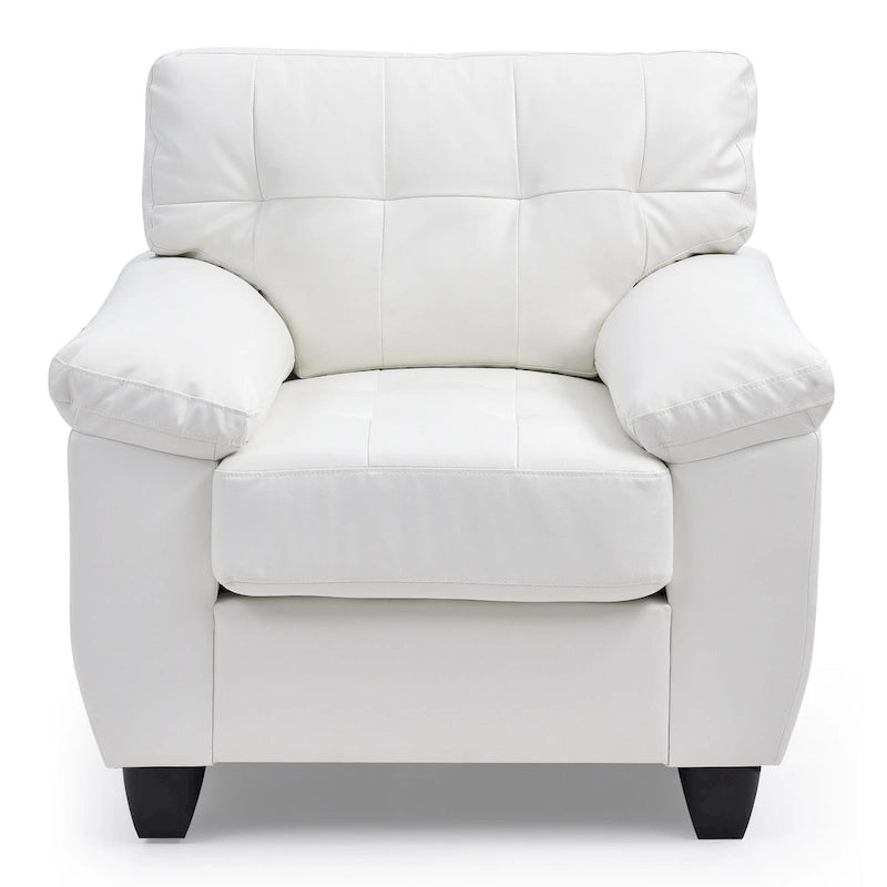 Faux Leather Accent Chair