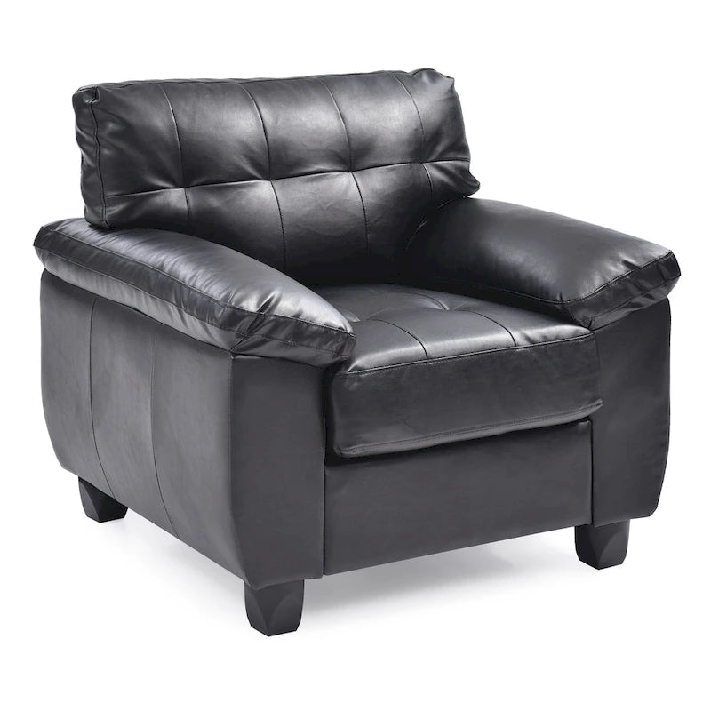 Faux Leather Accent Chair