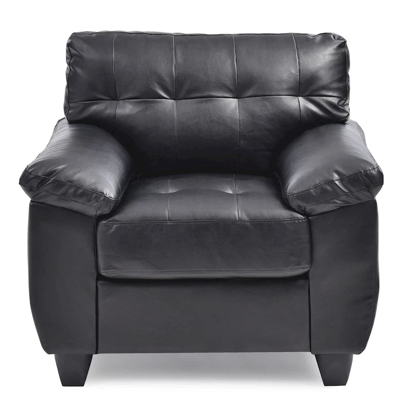 Faux Leather Accent Chair