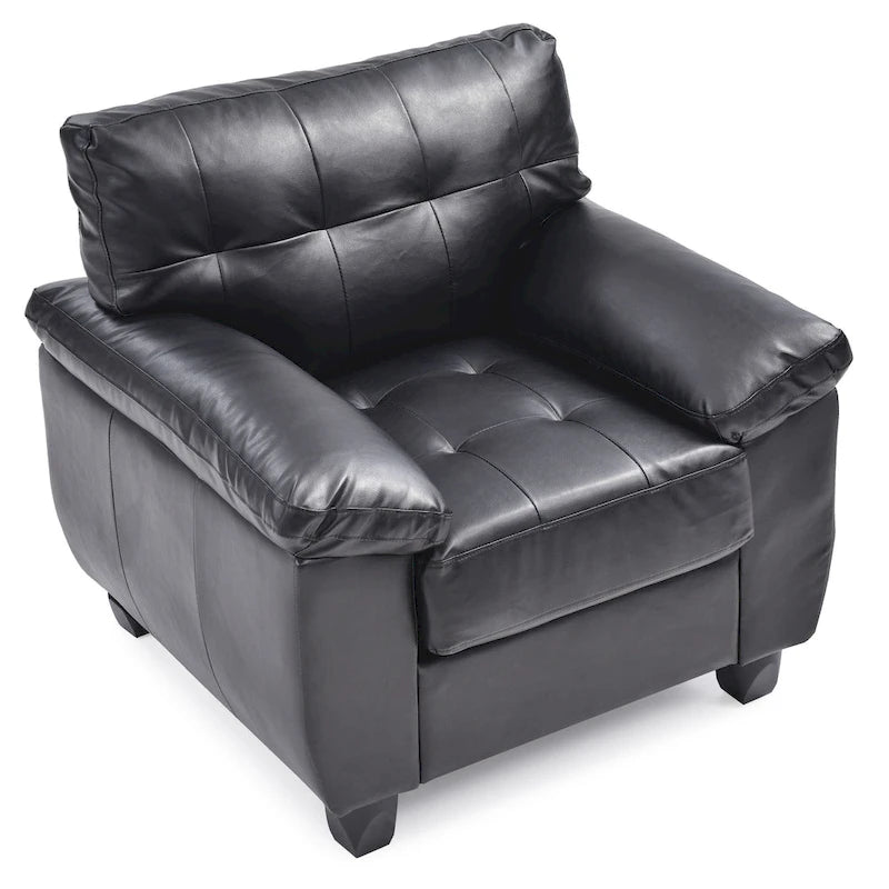 Faux Leather Accent Chair