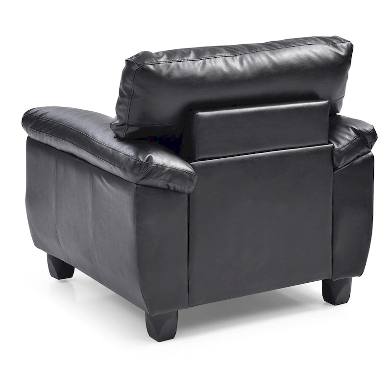 Faux Leather Accent Chair