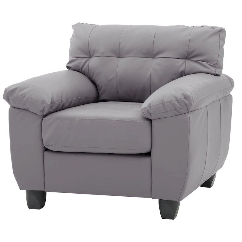 Faux Leather Accent Chair