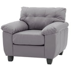 Faux Leather Accent Chair
