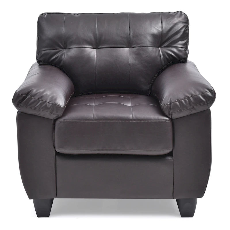 Faux Leather Accent Chair