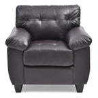 Faux Leather Accent Chair