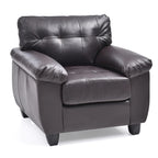 Faux Leather Accent Chair