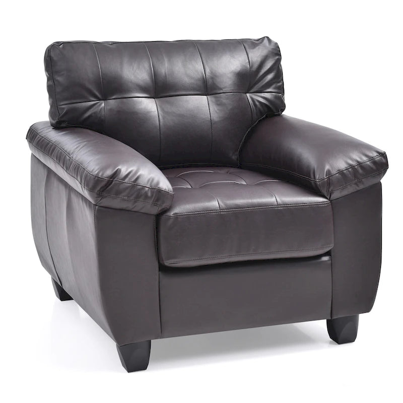 Faux Leather Accent Chair