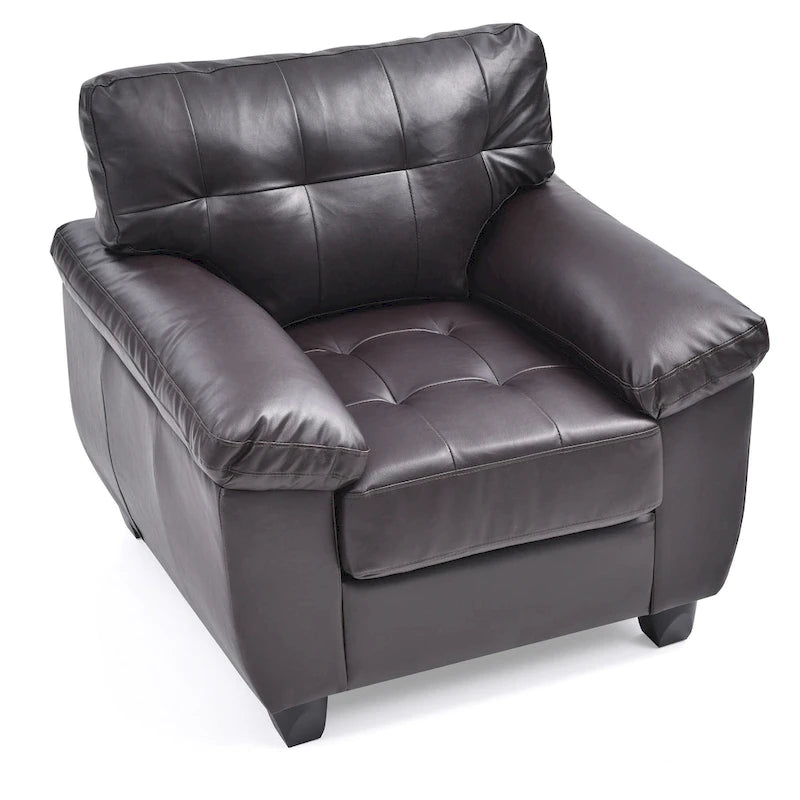 Faux Leather Accent Chair