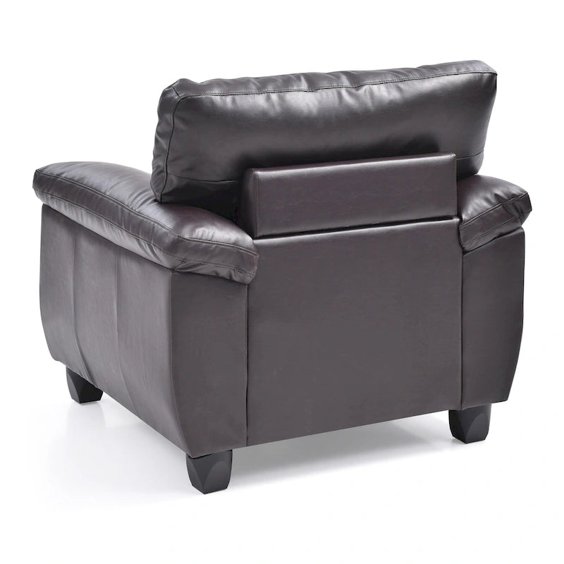 Faux Leather Accent Chair