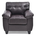 Faux Leather Accent Chair