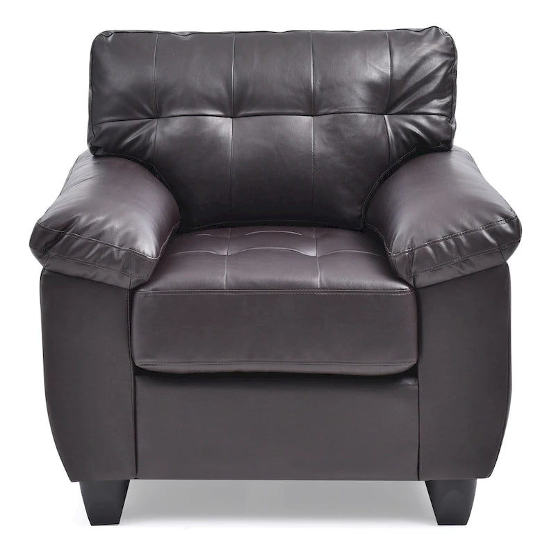 Faux Leather Accent Chair