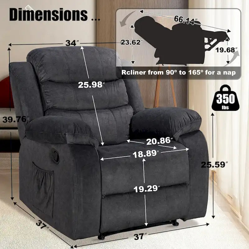 Recliner Chair with Massage and Heat