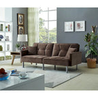 Velvet Mid-Century Sofa Sleeper