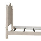 King Poster Headboard - Antique White with Chestnut Finish