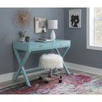 Poppy X-Frame Writing Desk with Drawers