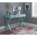 X-Frame Writing Desk with Drawers